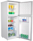 Réfrigérateur de porte à deux battants d'acier inoxydable 138 litres vers le haut de congélateur et vers le bas de réfrigérateur